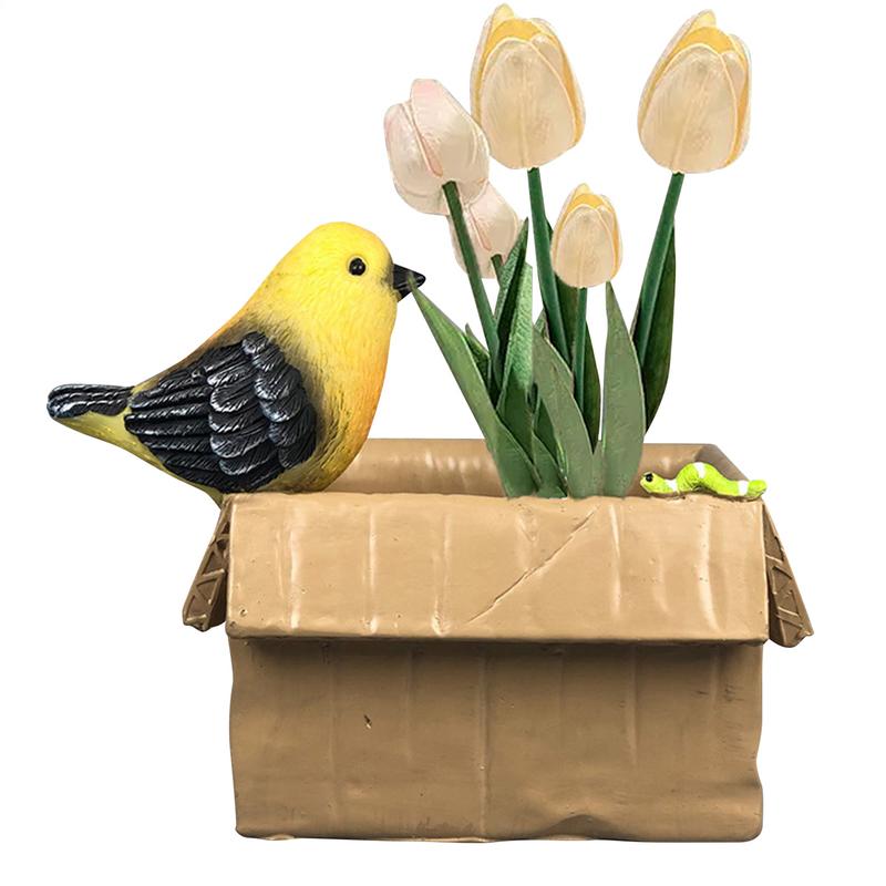Bird Figurine Tabletop Ornament Bird Figurine Decor Decorative Animal Decoration Resin Collectible Funny Ornament For Kids Adult