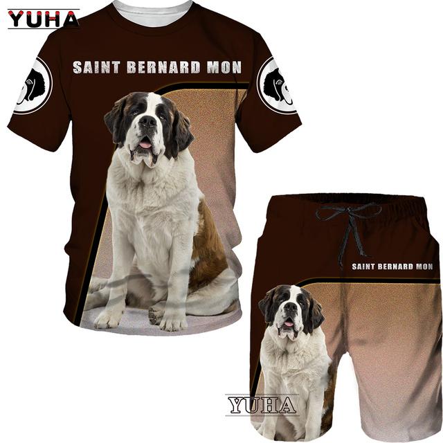 

Забавная футболка с 3D принтом собак Pitbull, мужской спортивный костюм, футболка, шорты, мужская одежда с рисунком немецкой овчарки, футболки/костюмы с круглым вырезом 4XL