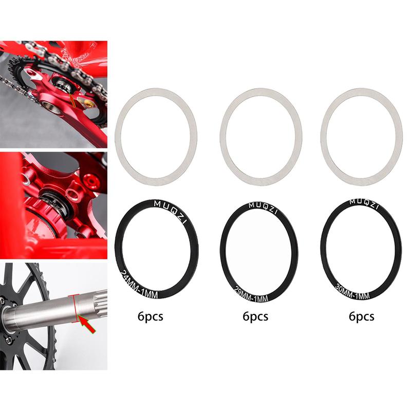Crankset Bottom Spacer 6x Crank Crankset Bottom Spacer Washers mm 29mm 30mm Bike Bottom Bracket Set for BB86/91/92/PF30/BB30