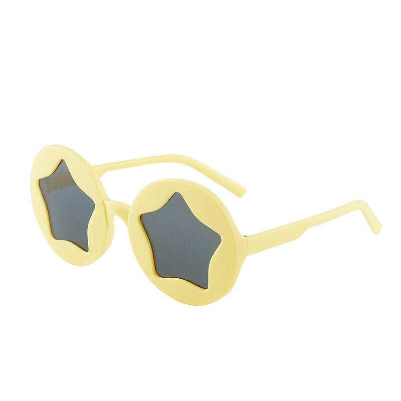 New Children's Pentagram Sunglasses Glasses Trendy Sunglasses Cute Children's Round Frame Mirror Children's Sunglasses