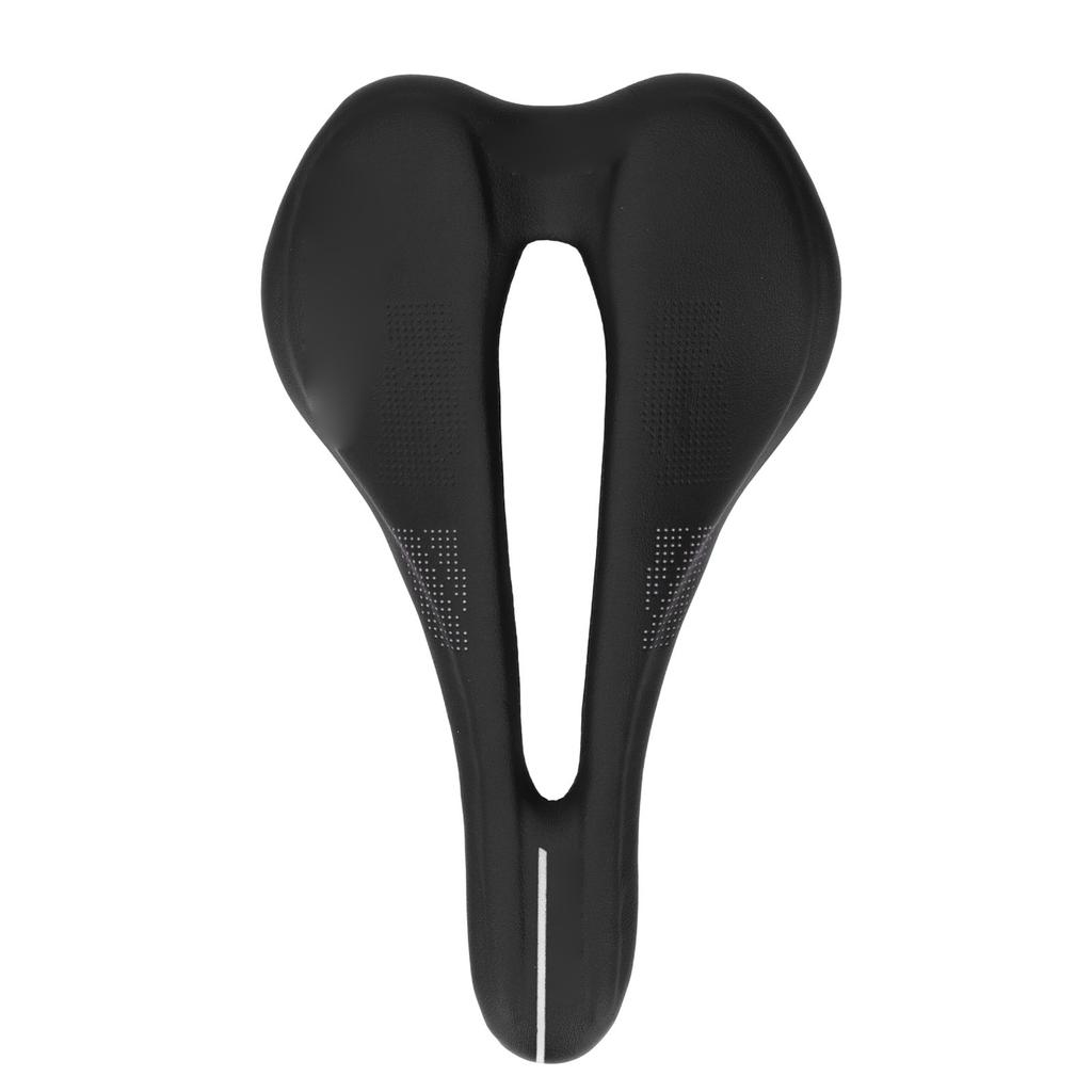 Bike Saddle Shock Absorbing Comfort PU Microfiber Leather Mountain Bike Seat for Road Bike Riding