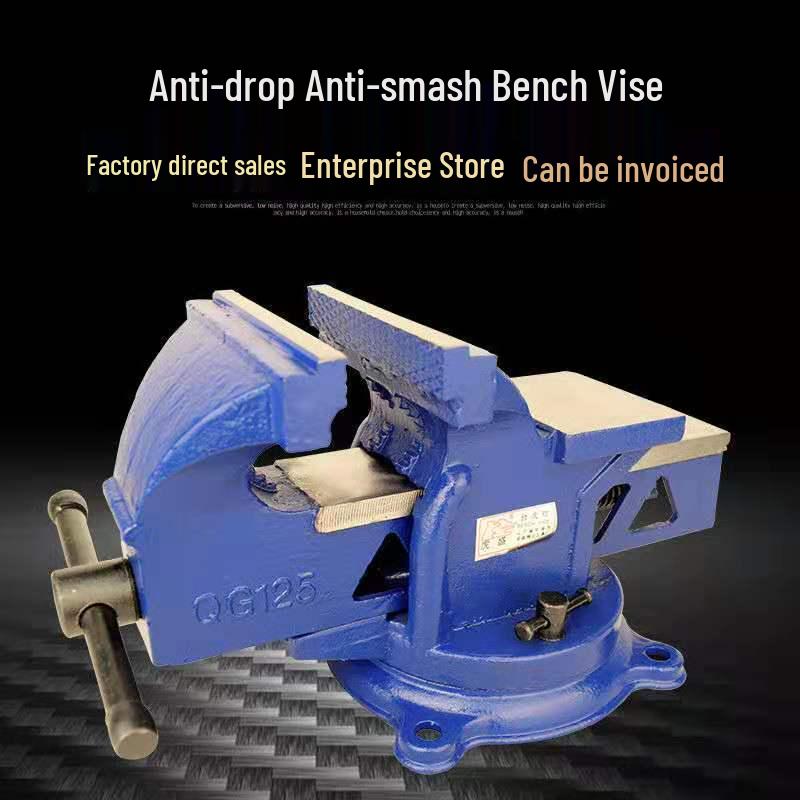 Industrial Heavy-Duty Bench Vise with Anvil - Available In Sizes 4" To 16"