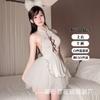Neck apron pure desire maid halter suit uniform temptation flirting hip free sex underwear suit