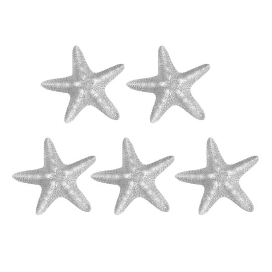 

5PCS Girls Hairpin with Simulated Starfish Shape Hair Clip Stable Grip Macaron Colors Hair Accessory for Beach білий
