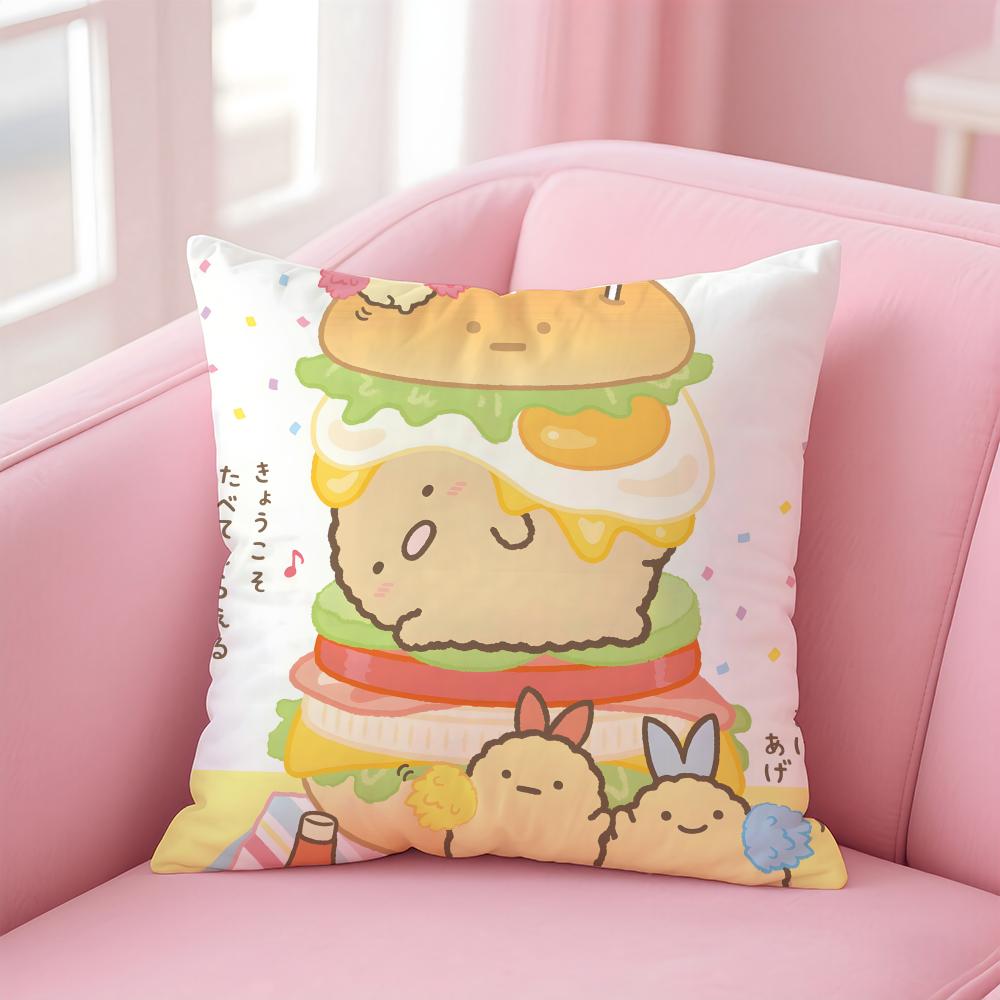 S-Sumikko Gurashi Cushion Cover Pillow Case Soft Friendly Fabric & Concealed Zipper