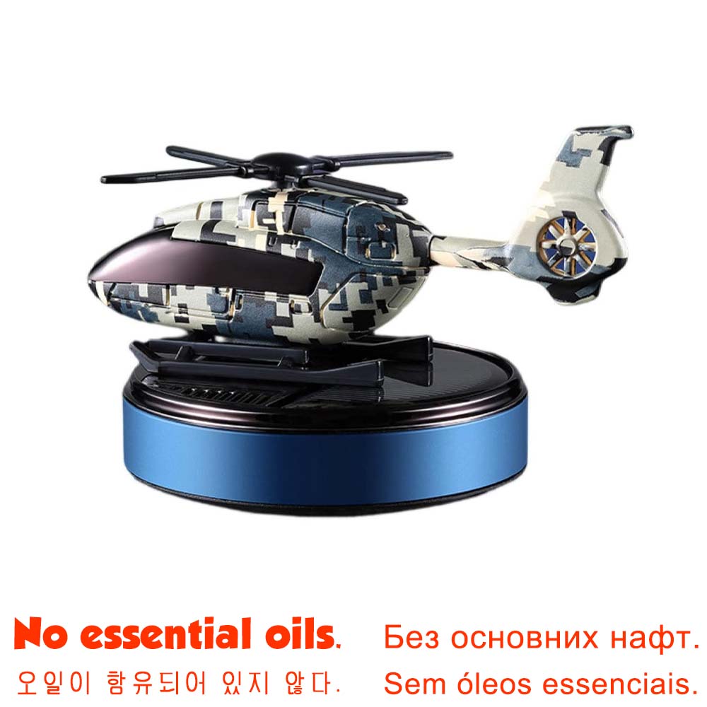 Helicopter Car Air Freshener Solar Automatic Rotation Propeller Essential Oil Diffuser Dashboard Perfume Decoration Ornament