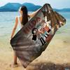 H-Hilda Cartoon Girl Big Microfiber Beach Towels Quick Dry Towel Sand Beach Towels Pool Towel for Travel Swim Pool Yoga
