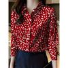 New Women's Lapel Long Sleeve Shirt Casual Loose Hundred Fashion Trend Flower Pattern Ladies Daily Outdoor Travel Clothing