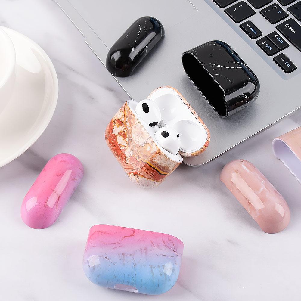 Marble Pattern Case For Apple Airpods 3 2 Hard PC Cover For Airpod Pro 2 1 3 Pro 2 Marble Protective Cases For Airpods 3 Coque