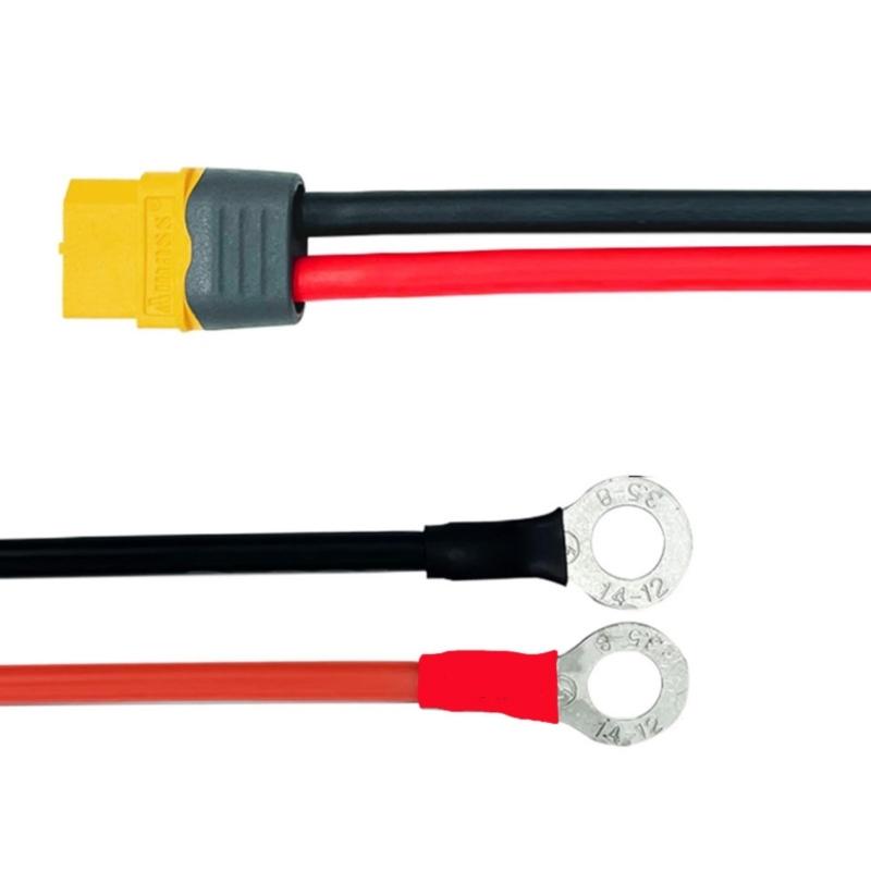 Durability XT60 to O Rings Clamp Cable 12AWG Ideal for DIY and Hobbyists Seekings Stability High Current Capacity