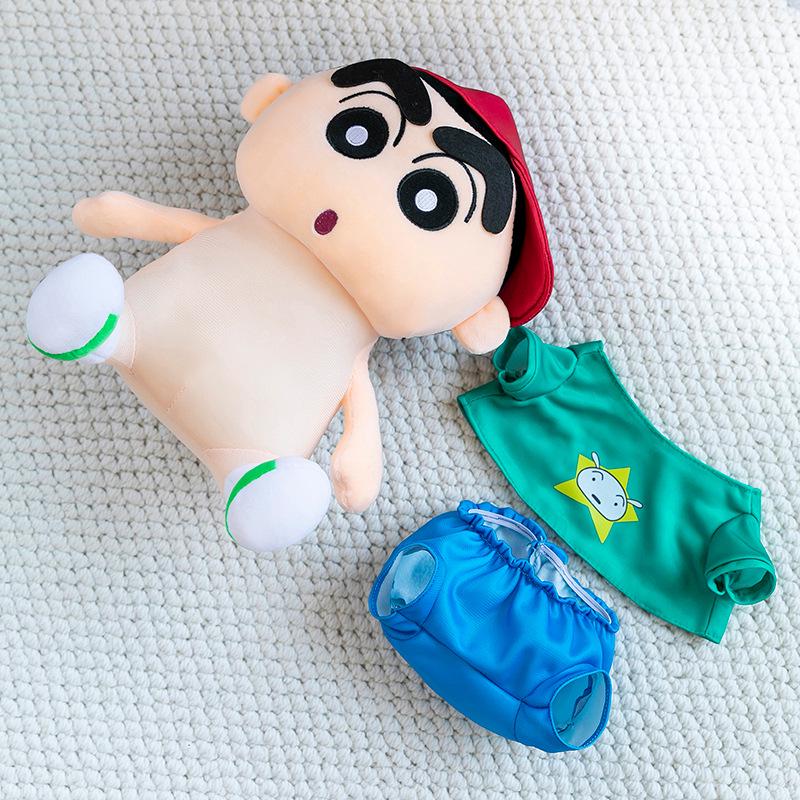 Shin-chan Plush Toy & Cute Casual Sweatshirt: Anime-Inspired Birthday Gift & Sleeping Pillow for Kids