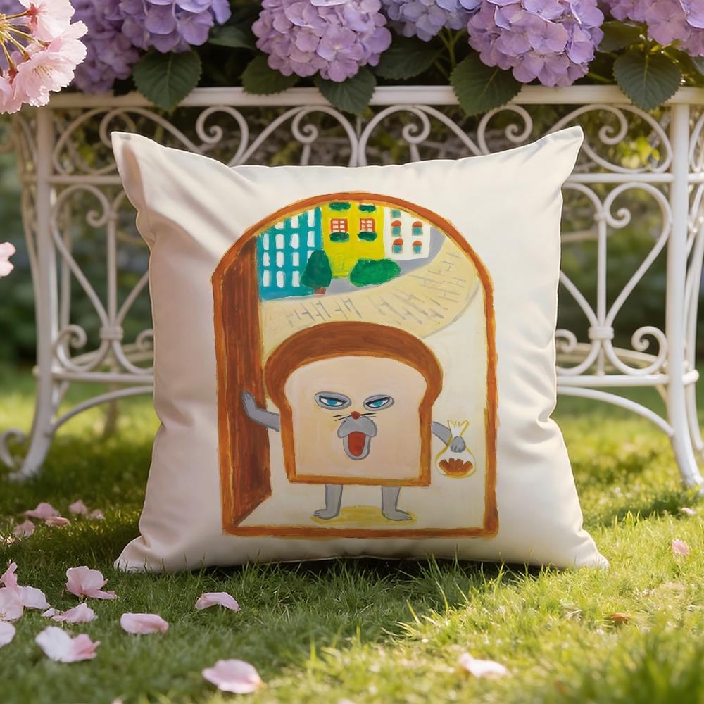 B-Book B-Bread thief cute Cushion Cover Home & Car Dual-Scene Pillow Cover: Reversible for Premium Comfort