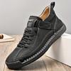 Men's Casual Leather Shoes,Ankle Boots Lightweight Loafers,Mid Top Walking Driving Shoes