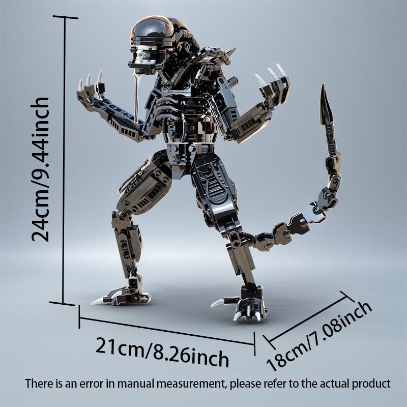 NEW Sci-Fi Movie Alienss Movable Monster Xenomorph Action Figure DIY Bricks Model Desktop Decoration Collectible Xmas Gift