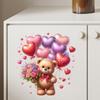 Valentine's Heart Bear Wall Sticker for Living Room, Bedroom, Entryway, or Glass Cabinets