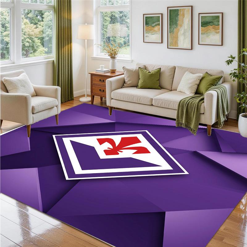 Fiorentina FC Design Crystal Velvet Rug Soft Decorative Mat for Bedroom Entrance