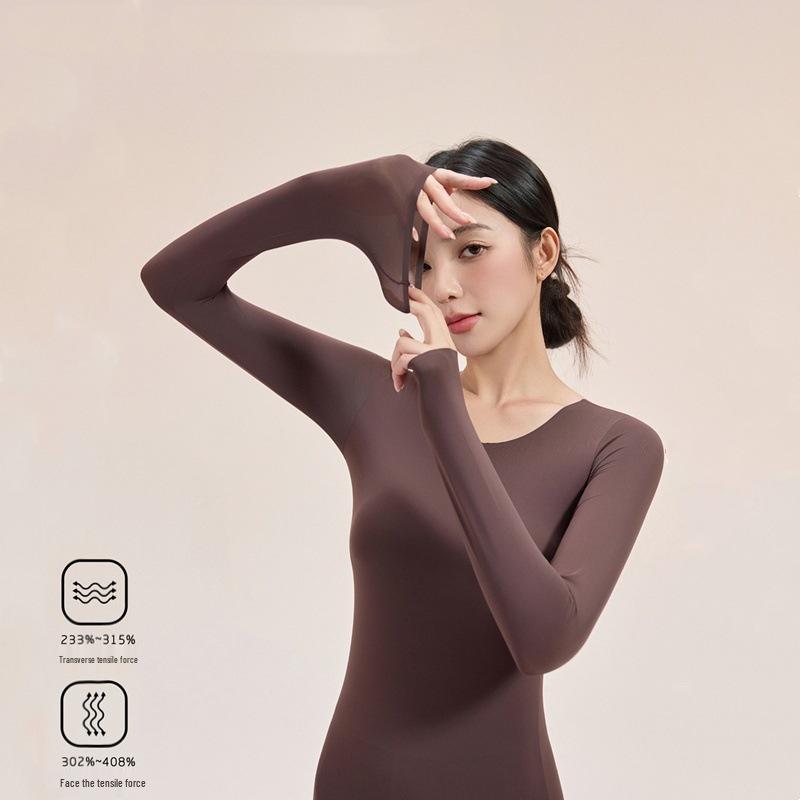 Ultra-Thin Birch HS800 Women's Autumn Seamless Hydrating Shirt & High Elasticity Warm Underlayer Set