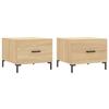 VidaXL Coffee Tables 2 Pcs Sonoma Oak 50x50x40 Cm Engineered Wood 829403