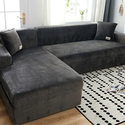Premium Velvet Shaped Sofa Cover For Thick Sofa Universal Fit Elastic Fabric Stretch Couch Slipcover