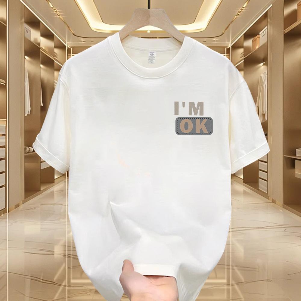 Trendy Brand Short-Sleeved Pure Cotton Men'S Printed T-Shirt Trendy Men'S And Women'S Versatile Round Neck T-Shirt Men'S