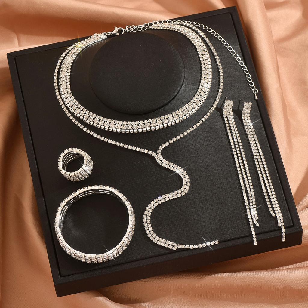 Simple Long Fringed Multi-Layer Necklace Bridal Wedding Y-Shaped Fashionable Women'S Necklace