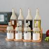 Bamboo Kitchen Storage Shelf Double Layer Kitchen Tools Seasoning Can Storage Rack Round Square Oil Bottle Rack Resturant
