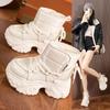 Snow boots women's winter velvet thickened waterproof 2025 new cotton boots fashionable versatile thick-soled warm inner height-increasing short boots