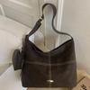 Winter New Lazy Style Large-capacity Bag Women's Trendy Tote Bag Commuter Soft Leather Casual Shoulder Bag