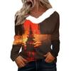 Long Sleeve Shirts For Women Cute Tops Christmas Prints Tees Blouses Casual Plus Size Basic Tops Pullover