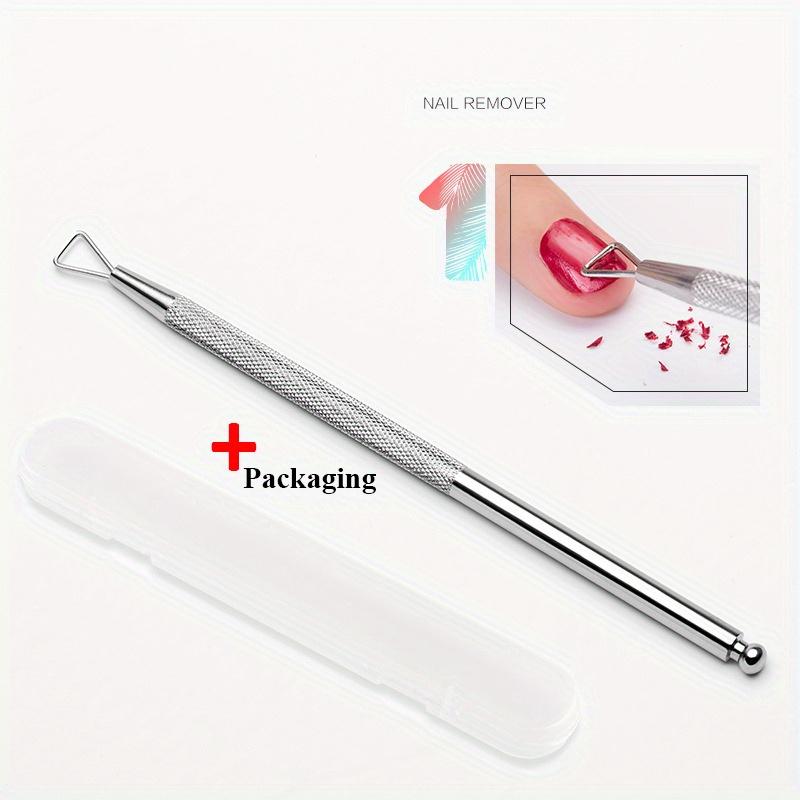 

Профессиональный светящийся толкатель для ногтей, двухсторонний, из нержавеющей стали, для удаления омертвевшей кожи, для педикюра, маникюра, очистителя для ногтей C