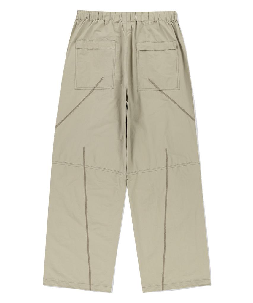 MAHAGRID [Fw Version]Cover Stitch Parachute Pant Beige(Mg2Efmpa10A)