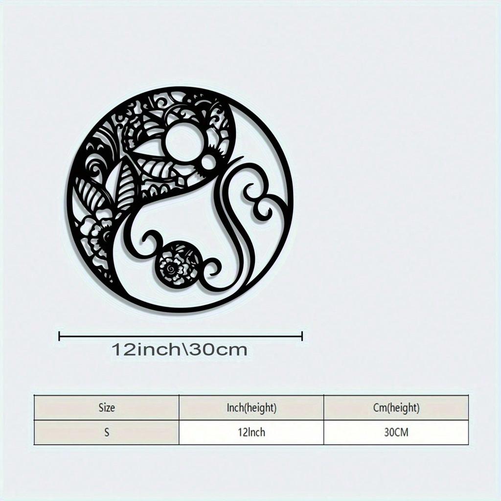 Vintage Mandala Metal Wall Art, Weather Resistant Iron Sculpture for Home Garden Balcony Christmas Gift