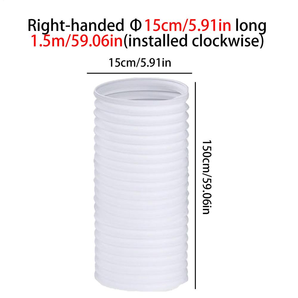 Flexible Air Conditioner Exhaust Hose With 5.9 Inch Diameter Portable AC Vent Duct Heat Dissipation Hose Steel Wire Telescopic