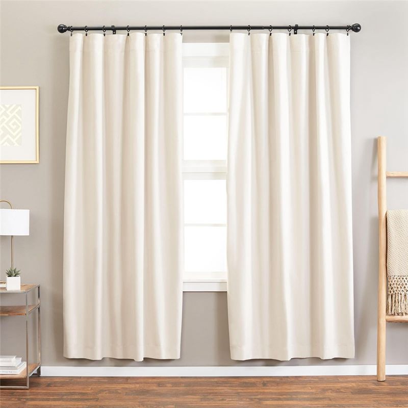 M-Modern-16 Pack Curtain Rings With Clips,Window Clip Rings Black Curtain Hooks Hangers Clip Rings For Hanging,1.26 Inch Diamete