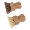 Kitchen Cleaning Brush Sisal Palm Bamboo Short Handle Dish Brush Bowl Pot Brush