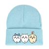 Usagi Chiikawa Round Top Dopamine Print Knit Hat For Animation Enthusiasts