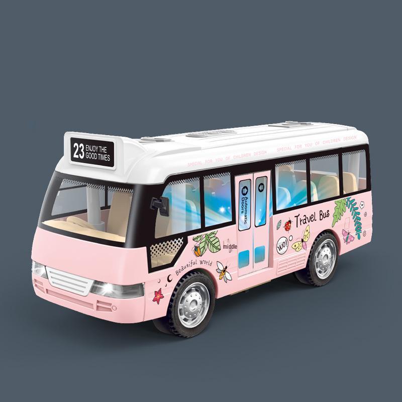 

Детская инерционная игрушечная машинка - 23 Городской синий автобус со звуком, светом, музыкой и открывающимися дверями