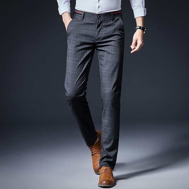 Men's Slim Fit Plaid Stretch Pants (2025 Summer/Autumn New) - Go One Size Up for a Looser Fit