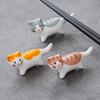 1-3pcs Cute Cat Pillow Chopsticks Holder Japanese Ceramic Chopstick Ceramic Home Decoration Spoon Holder Tableware Food Sushi