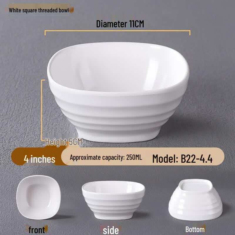 

Restaurant Melamine Square Plates Set