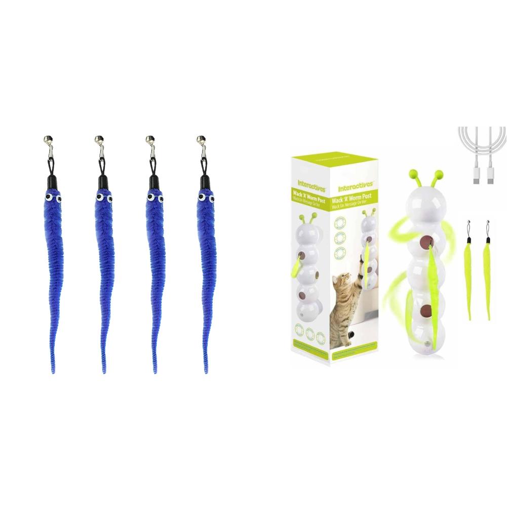 Interactive Teasing Cat Toy Motion Activated Kitten Toy Rechargeable Automatic Cat Toy with Tail for Indoor Cats Toy Ball