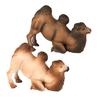 Simulation Camel Model Kneeling Two-humped Camel Figurine Realistic Miniature Animal Collectible Toy Desktop Decoration Ornament