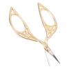 Vintage Creative Leaf Design Scissors Stainless Steel Household Needlework Scissors (Gold)