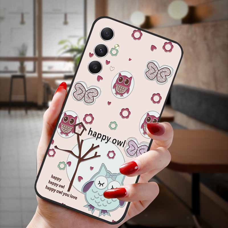 For Samsung Galaxy A55 5G Case 3D Emboss Floral Relief Silicon TPU Soft Phone Cover for Galaxy A15 A25 5G Bumper Funda A 55 A35
