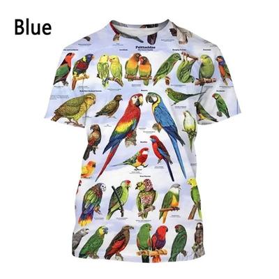 Moda 3D Impresso Inseto Pássaro T-shirt Manga Curta Homens Verão Casual Tees Tops Personalidade Oversized Men Tshirt