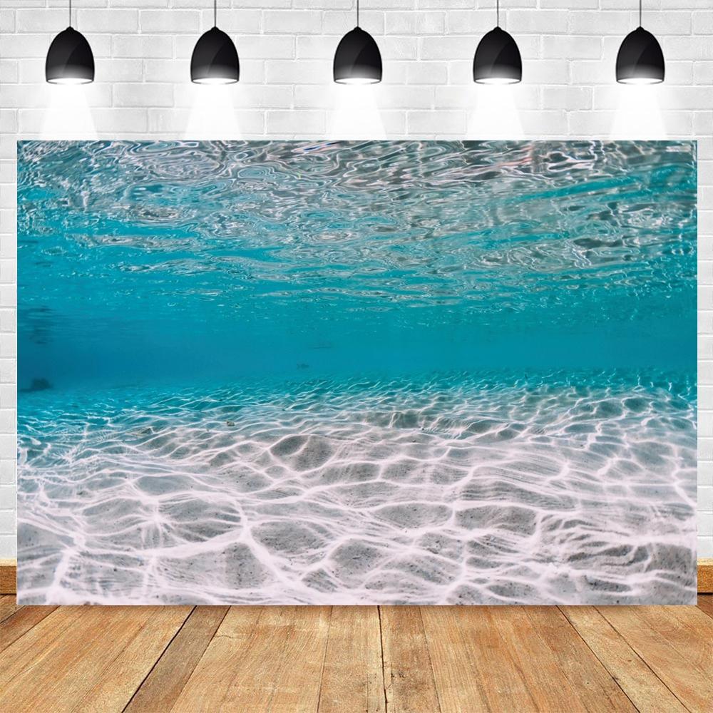 Underwater World Seabed Photography Backdrop Decor Ocean Undersea Fish Coral Baby Birthday Background Photo Studio Props Custom