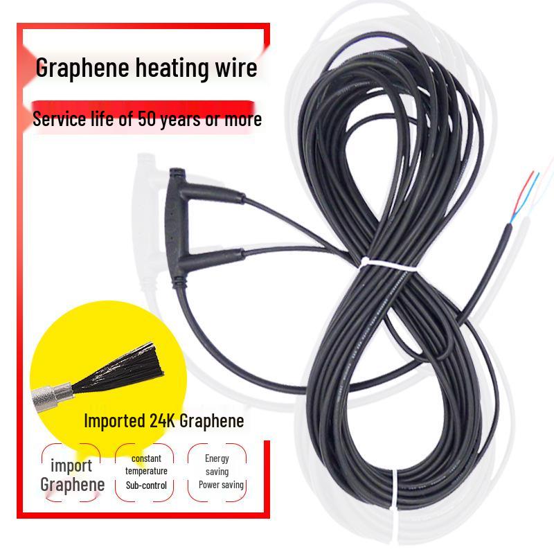 Carbon Fiber Electric Underfloor Heating System with Graphene Cable for Homes, Yoga Studios & Farms