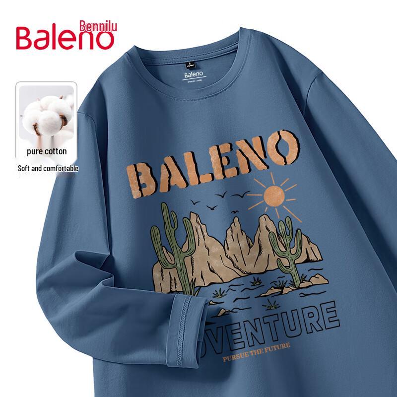 Baleno Men's American Style Heavyweight Long Sleeve T-Shirt