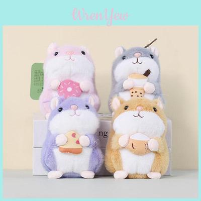 Cute Hamster Plush Keychain With Pp Cotton Filling For School Bags And Accessories