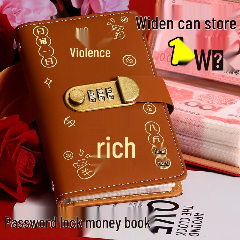 

Скидка для новичков: Сумка-кошелек с замком для безопасного хранения наличных – Книга для денег большой вместимости